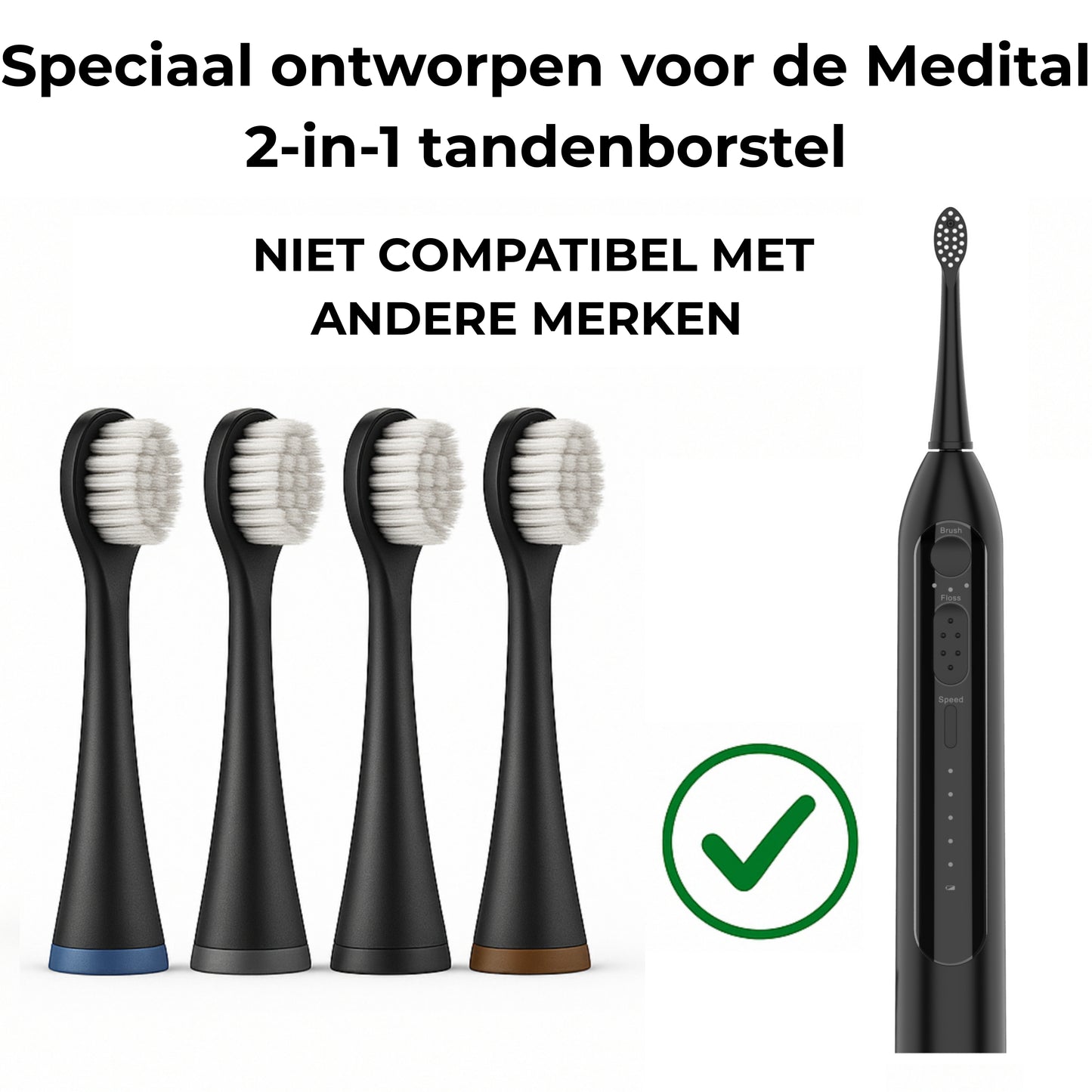 2-in-1 Elektrische Tandenborstel Opzetborstels